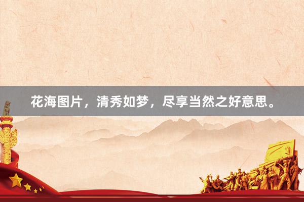 花海图片，清秀如梦，尽享当然之好意思。